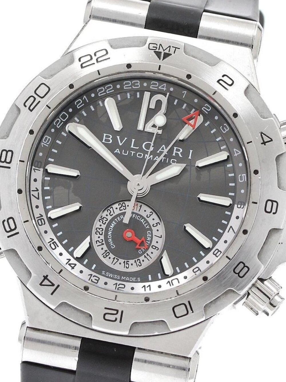 BVLGARI Diagono Professional DP42SGMT GMT gray Dial Automatic Men's Watch